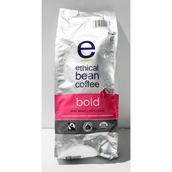 908G ETHICAL BEAN WHOLE COFFEE BEANS - BOLD DARK ROAST