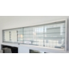 LOCKING GLASS WALL DISPLAY CASE W/ SLOT HANGER BACKING