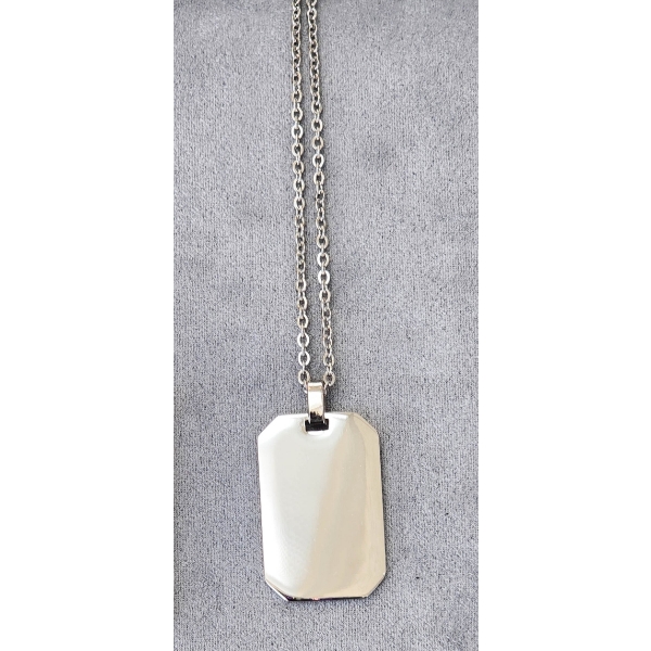 22" NEW STEEL CHAIN W/ PENDANT