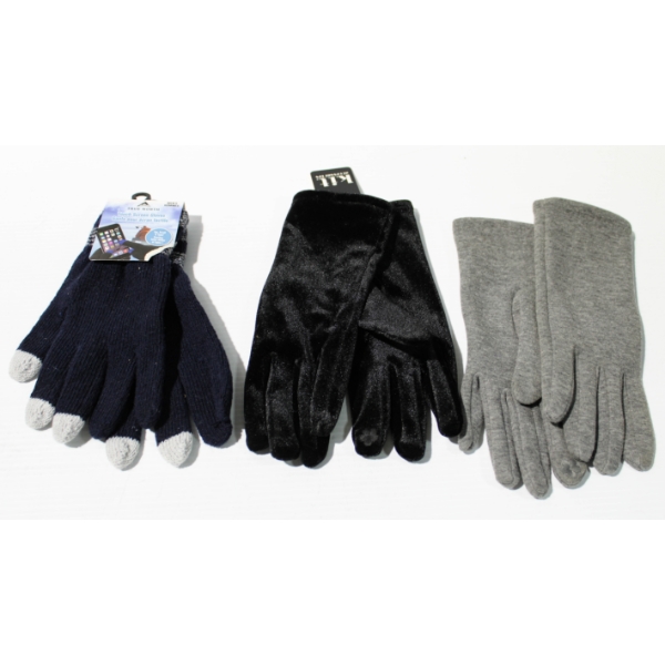 3 PR NEW ASST. WOMEN'S GLOVES - TOUCH SCREEN STYLE