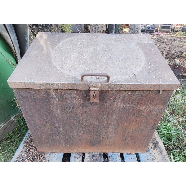 34" X 24" X 24 H METAL BIN W/ LID