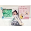 Image 1 : BABY GIFT SET - THE POPULAR GREEN GRABEASE FEEDING SET ETC.