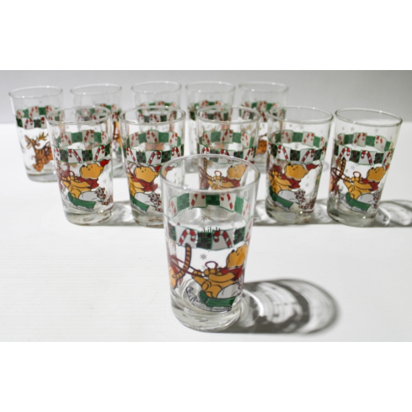 11 NEW DISNEY POOH BEAR & TIGGER DRINKING GLASSES