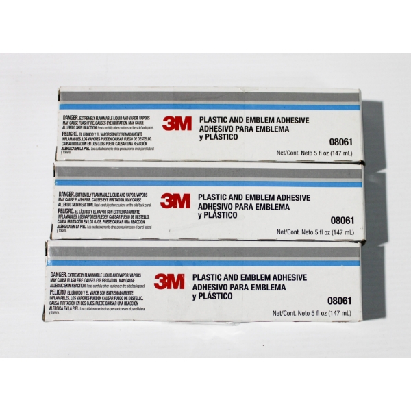  3 X 147ML 3M PLASTIC & EMBLEM ADHESIVE - SEALED