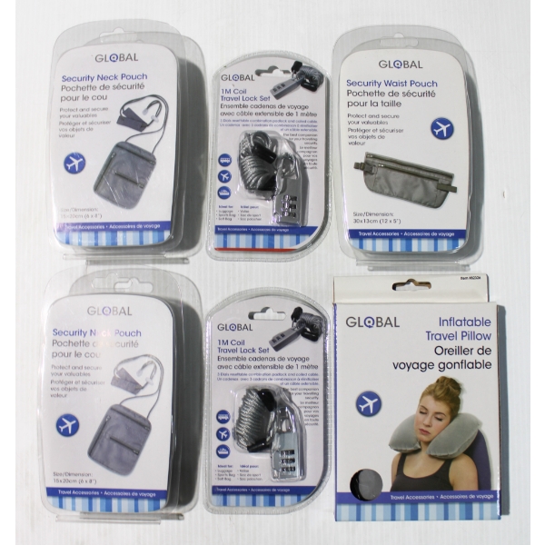 NEW TRAVEL PILLOW - SECURITY WAIST POUCH ETC.