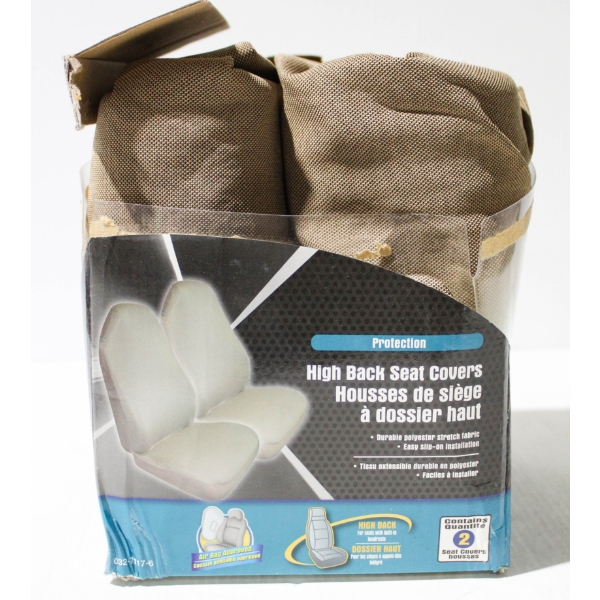 2 NEW HIGH BACK VEHICLE FRONT SEAT COVERS 