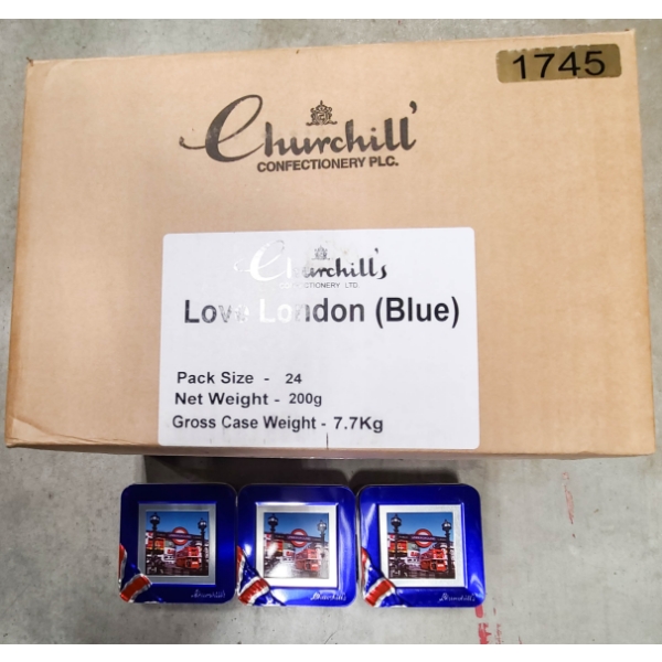 24 LOVE LONDON TINS - COLOR BLUE