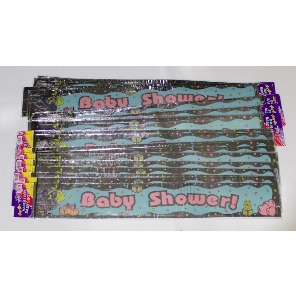 22 X 12 FT BABY SHOWER FOIL BANNER