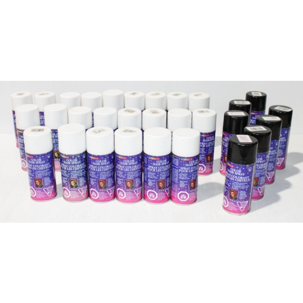 WHITE & BLACK COLOR TEMPORARY HAIRSPRAY