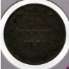 Image 1 : 1885 NEWFOUNDLAND F SILVER 20 CENT COIN