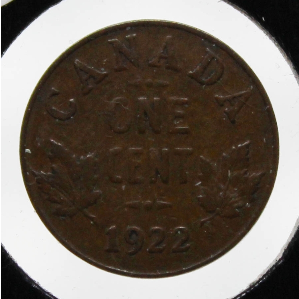 1922 FINE CANADA ONE CENT COIN