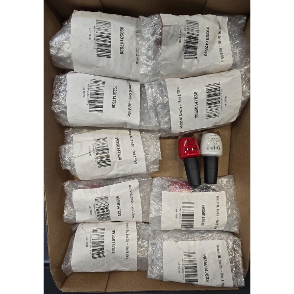 10PKS O.P.I. RED AND WHITE 15ML NAIL POLISH