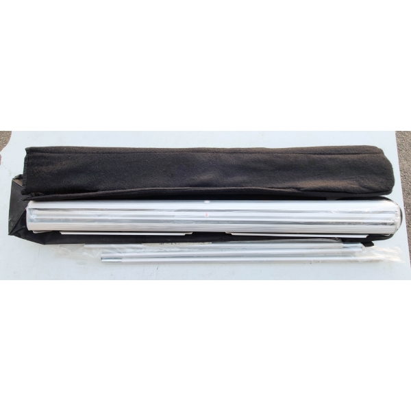 TWO 33 X 86 PULL UP PORTABLE BANNER STANDS