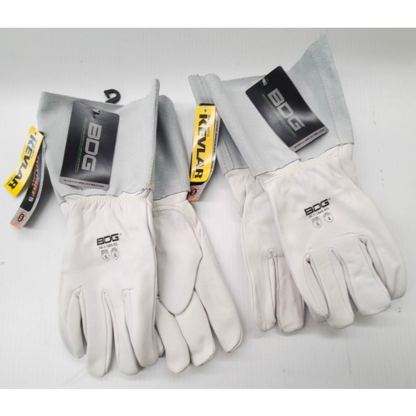 2 PR  BDG LEATHER LINED CUT IMPACT ARC WELDING GLOVES