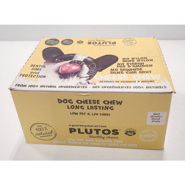 24 PLUTOS CHEESE DOG CHEWS BEEF - SMALL 