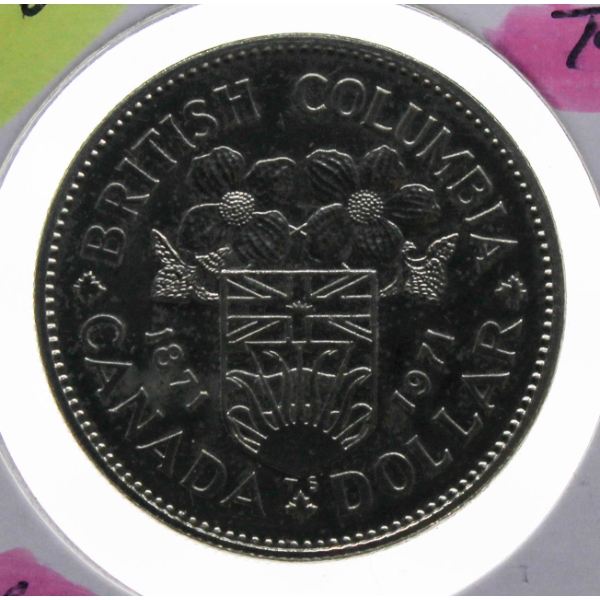 1871-1971 PROOF BRITISH COLUMBIA DOLLAR