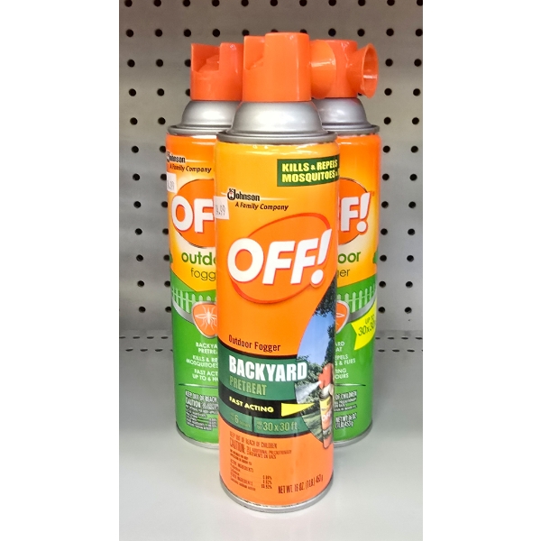 3 CANS OFF! OUTDOOR FOGGER PRETREAT SPRAY CANS 