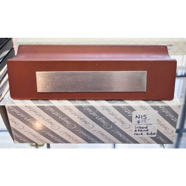 NEW WOOD CERTIFICATE HOLDER STAND