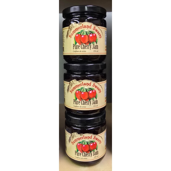 3 SUMMERLAND SWEETS PURE CHERRY JAM