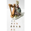 Image 1 : PORCELAIN MADAME HARP PLAYER MUSIC BOX 