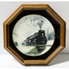 Image 1 : TED XARAS CN LOCOMOTIVE DECORATIVE PLATE IN FRAME 