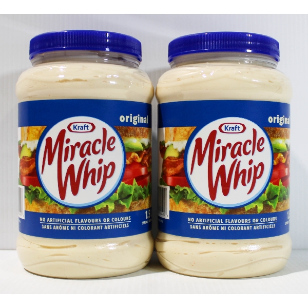 2 JARS KRAFT MIRACLE WHIP 1.5L EACH