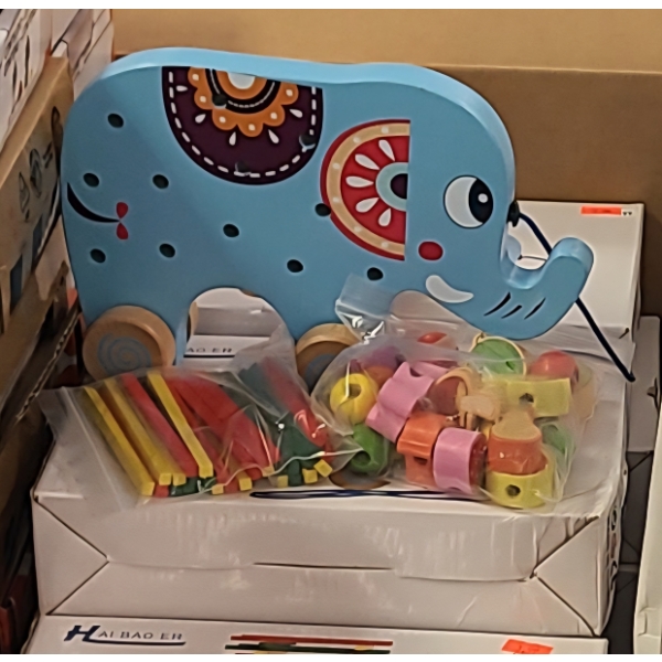 WOODEN ELEPHANT KIDS TOY