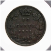 Image 1 : 1901 VF CANADA VICTORIAN SILVER 10 CENT COIN