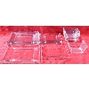 Image 1 : 12 PC GLASS SQUARE DINNERWARE SET INCL. PLATES BOWLS ETC.
