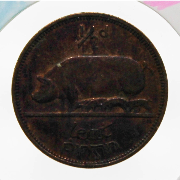 1943 UNCIRCULATED 1/2 LIRE COIN