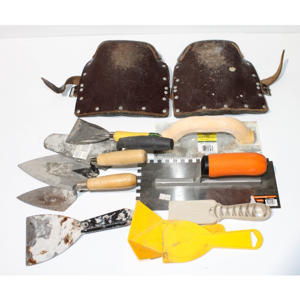 ASST.  TROWELS & KUNY'S LEATHER KNEE PADS