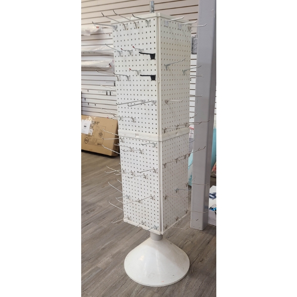 ROTATING RETAIL PEGBOARD DISPLAY STAND
