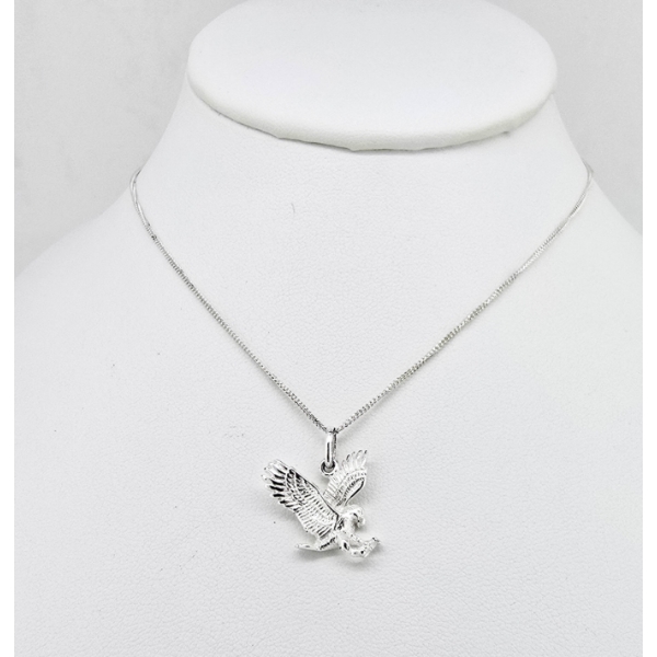 .925 SILVER 18" NECKLACE WITH EAGLE PENDANT