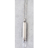 Image 1 : 24" NEW CHAIN W/ STAINLESS STEEL BULLET PENDANT CAPSULE 
