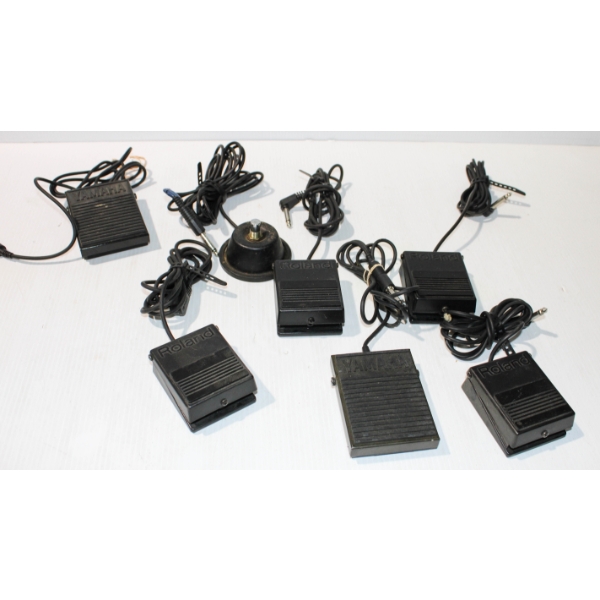7 ASSORTED GUITAR FOOT CONTROLS UNTESTED