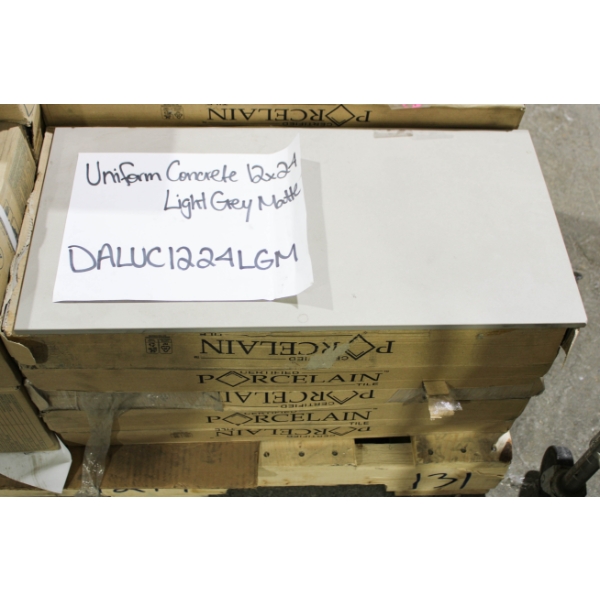 NEW DALTILE UNIFORM CONCRETE LIGHT GREY MATTE TILE