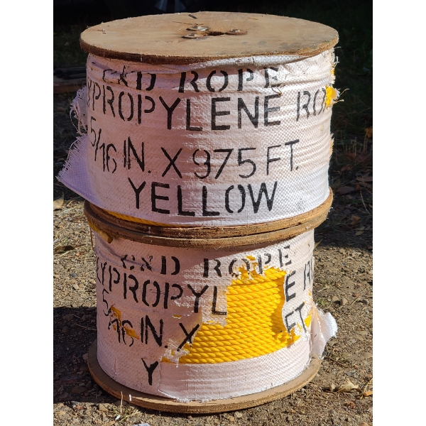 2 POLYPROPYLENE YELLOW ROPE 5/16" APPROX 975 FT PER ROLL