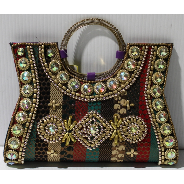 NEW MAINA SILK HANDCRAFTED PURSE - SIZE 8.75" L X 7.5" H 
