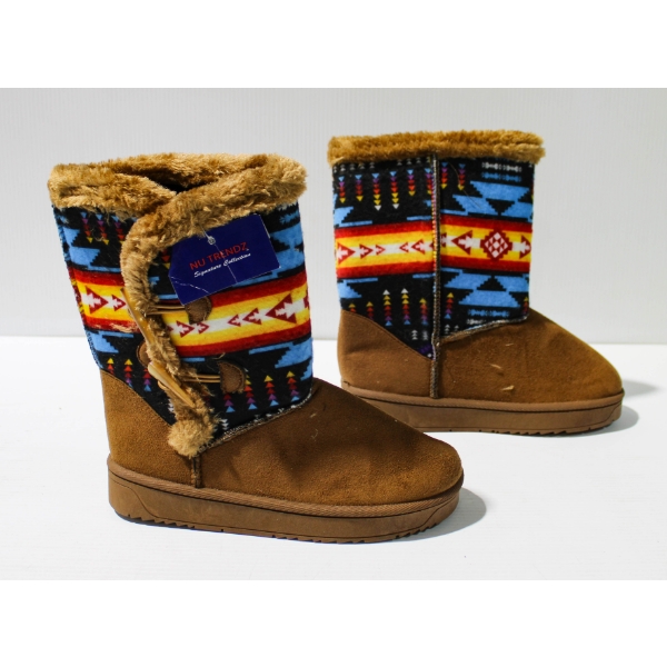 NEW WOMEN'S NU TRENDZ BOOTS - SOUTHWEST DESIGN - BROWN