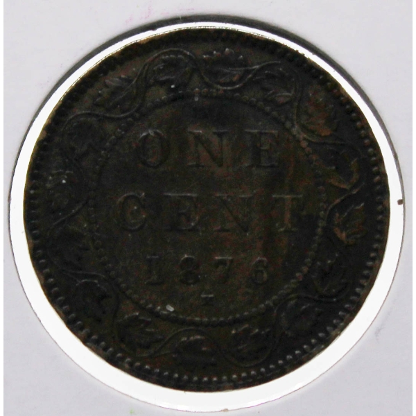 1876 H CANADA VICTORIAN LARGE PENNY