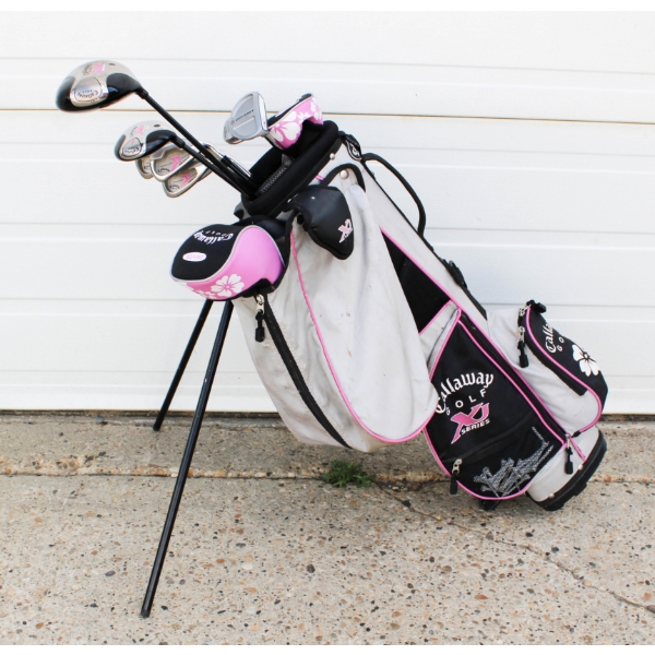 PINK GALLOWAY XJ GOLF CLUB SET W/ CADDY