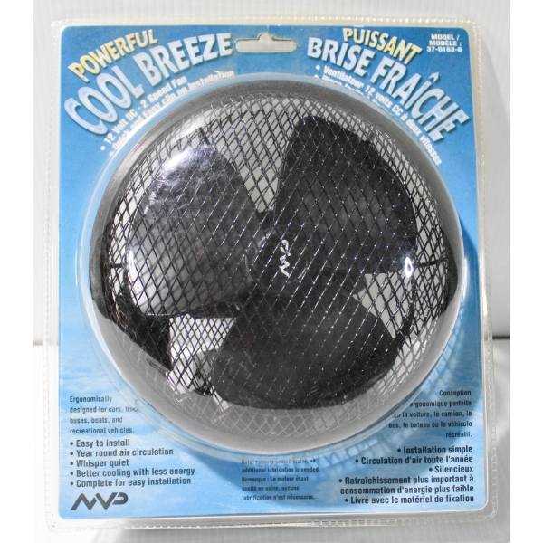 NEW POWERFUL COOL BREEZE 12V 2 SPEED PORTABLE FAN