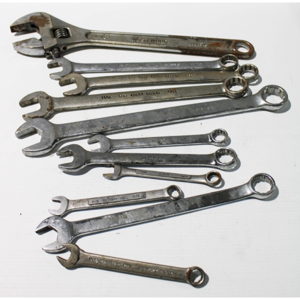 OPEN END WRENCHES & 18" CRESCENT WRENCH