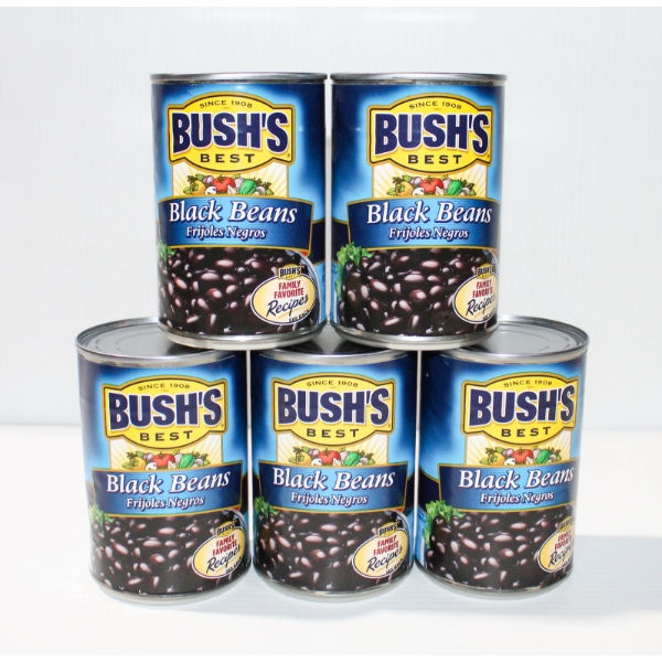5 X 425G BUSH'S BLACK BEANS 