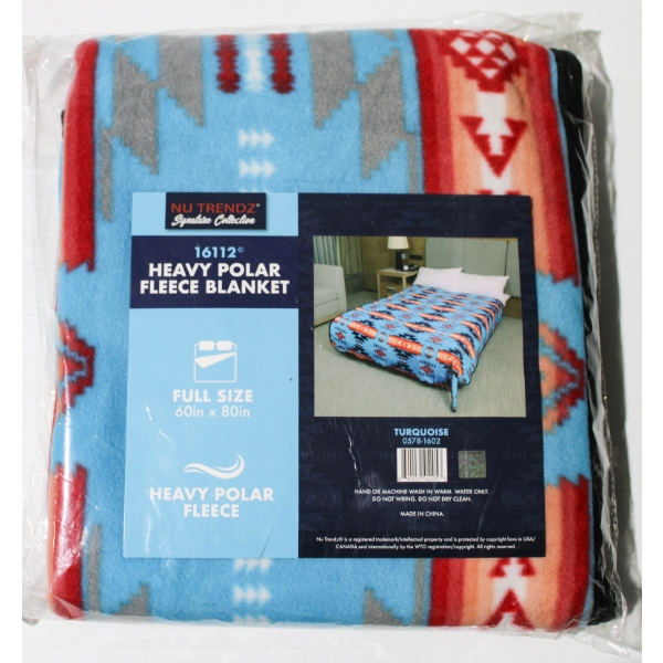 NEW NU TRENDZ 16112 POLAR FLEECE BLANKET - TURQUOISE