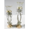 Image 1 : PAIR OF VINT. CRYSTAL CANDLE HOLDERS