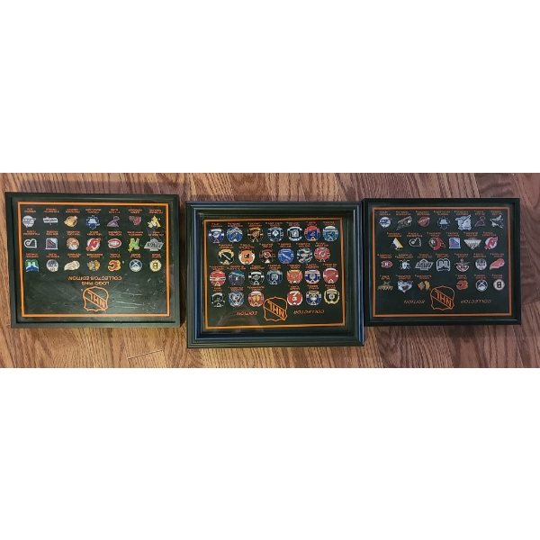 3 NHL COLLECTOR LOGO PIN SETS