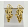 Image 1 : 18K GOLD GRAPES ON VINE EARRINGS