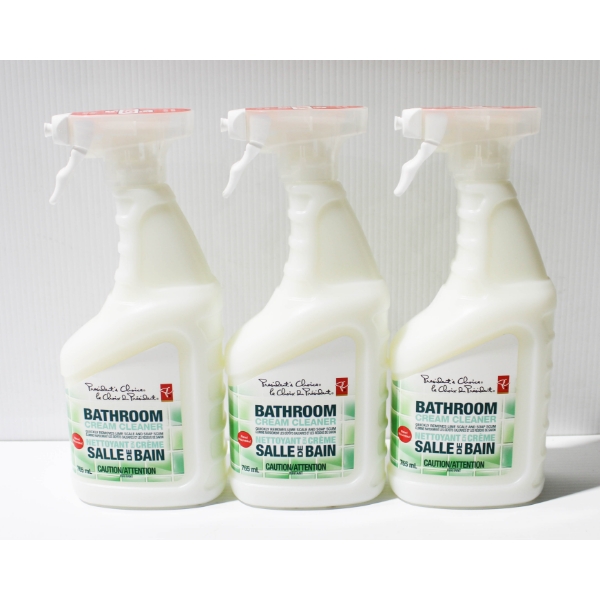 3 X 765ML PRESIDENT'S CHOICE BATHROOM CLEANER
