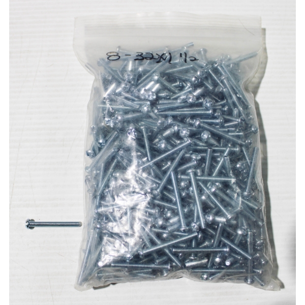 8-32 X 1 1/2" MACHINE SCREWS - BAG WGT 1.730KG